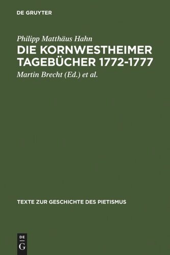 ﻿دفتر خاطرات Kornwestheim 1772-1777