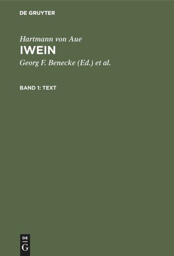 ﻿iwein: جلد 1 متن