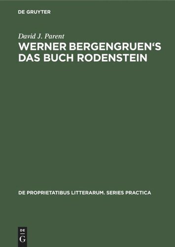 ﻿Das Buch Rodenstein اثر Werner Bergengruen: تحلیل مفصل