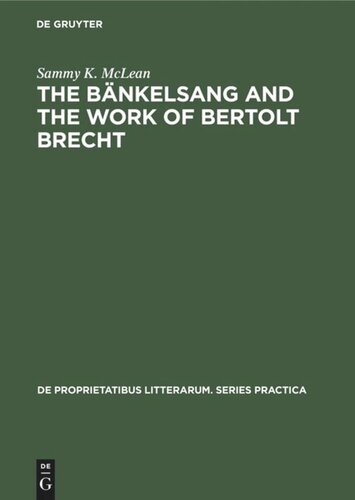 ﻿Bänkelsang و آثار برتولت برشت