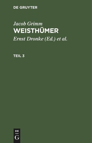 ﻿Weisthümer: قسمت 3