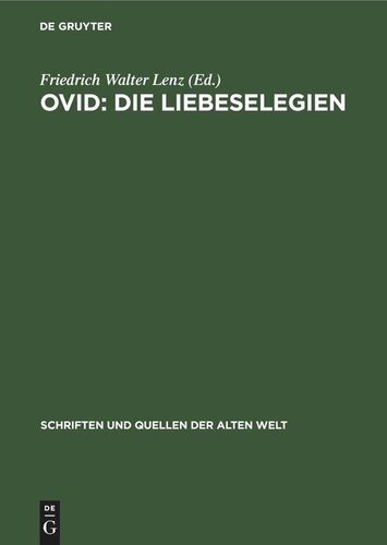 ﻿OVID: The Love Elegia