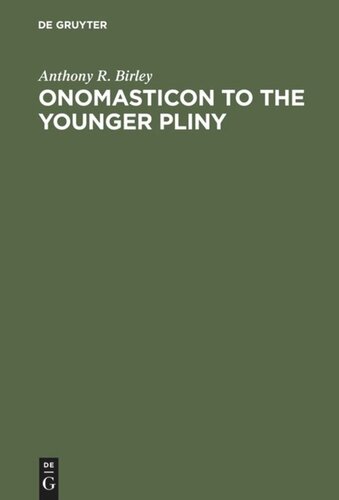 ﻿Onomasticon به Pliny جوان تر: حروف و panegyric