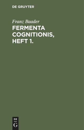 ﻿Fermenta cognitionis، شماره 1.
