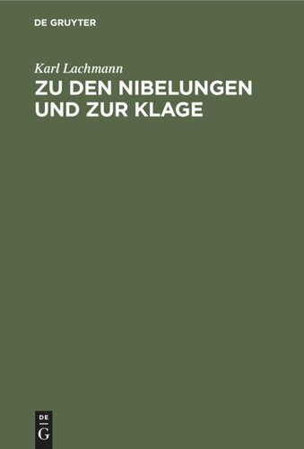 ﻿در مورد Nibelungen و دادخواست: یادداشت ها