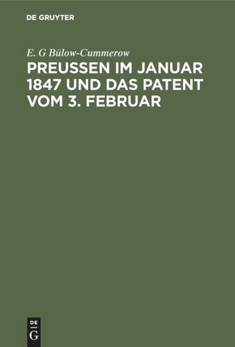 ﻿پروس در ژانویه 1847 و ثبت اختراع 3 فوریه