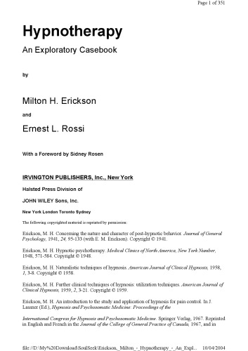 ﻿هیپنوتیزم درمانی یک پرونده اکتشافی