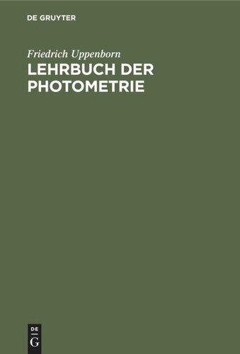 Lehrbuch der Photometrie