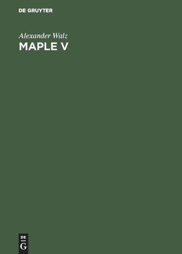 ﻿Maple V: محاسبات و برنامه نویسی با نسخه 4