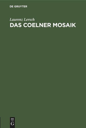 ﻿موزاییک کوئلنر: برنامه برای تولد وینکلمان در 9 دسامبر 1845