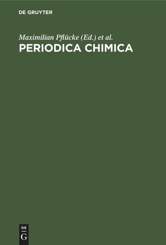 ﻿Periodica Chimica: فهرست مجلات بررسی شده در Chemisches Zentralblatt با اختصارات عنوان استاندارد شده مربوطه