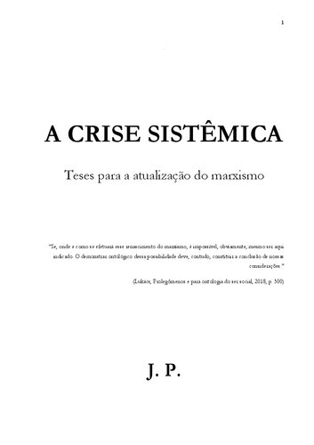 ﻿بحران سیستمی - پایان نامه هایی برای به روز رسانی مارکسیسم
