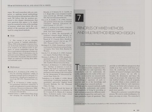 ﻿مبانی تحقیق چند روشی: سبک های سنتز