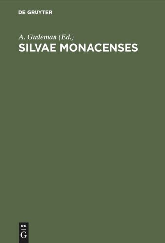 ﻿Silvae Monacenses: Festschrift برای پنجاهمین سالگرد تأسیس انجمن فلسفی-تاریخی در دانشگاه مونیخ