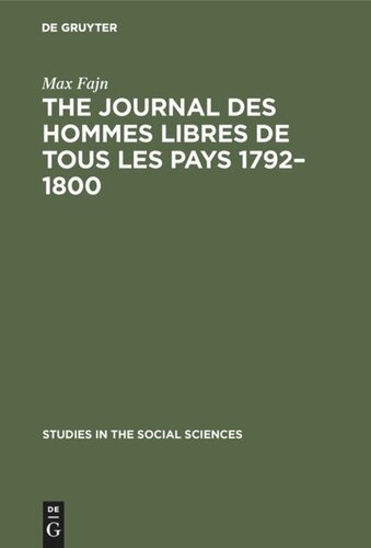 ﻿ژورنال des hommes libres de tous les pays 1792-1800