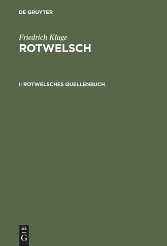 ﻿Rotwelsch: کتاب منبع I Rotwelsch