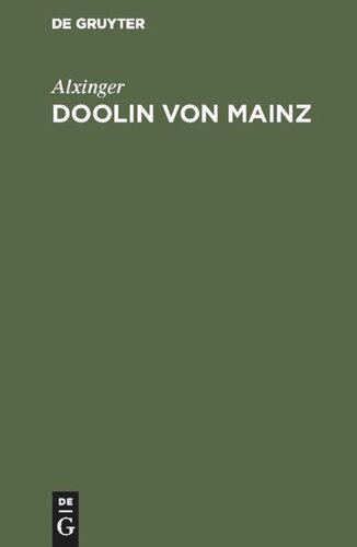﻿Doolin of Mainz: شعر جوانمردانه در 10 آهنگ