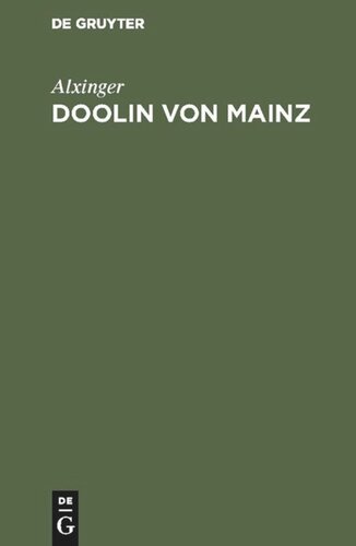 ﻿﻿Doolin of Mainz: شعر جوانمردانه در 10 آهنگ