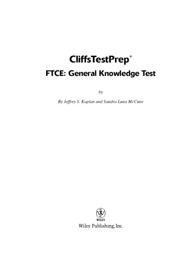 CliffsTestPrep FTCE: آزمون دانش عمومی