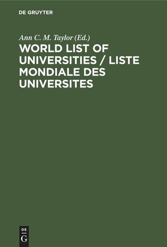 ﻿فهرست جهانی دانشگاه ها / Liste Mondiale des Universites