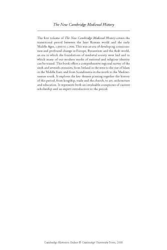 تاریخ قرون وسطای کمبریج جدید: c.500-c.700