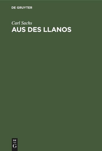﻿از des Llanos: شرح یک سفر علمی به ونزوئلا