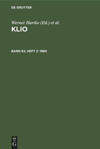 ﻿کلیو: جلد 62، شماره 2 1980