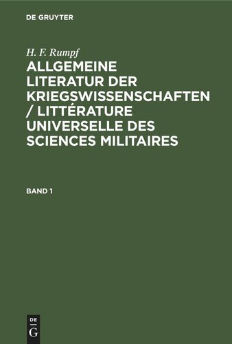 ﻿Allgemeine Literatur der Kriegswissenschaften / ادبیات جهانی علوم نظامی: گروه 1