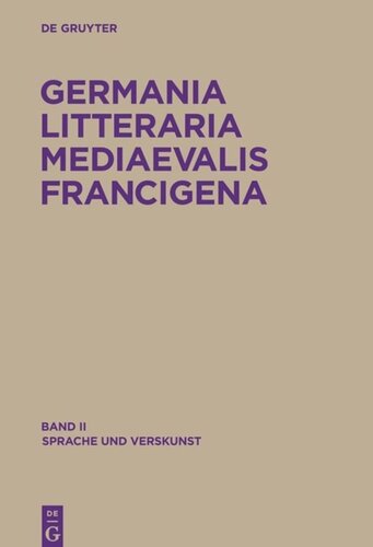 ﻿Germania Litteraria Mediaevalis Francigena: جلد 2 زبان و آیه