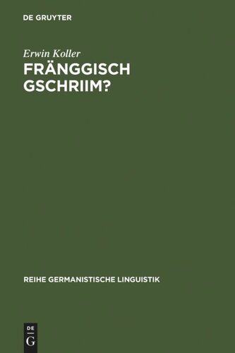 ﻿Fränggisch gschriim?: یک مطالعه تحلیلی خطا از مقالات دانشجویی فرانکوین پایین
