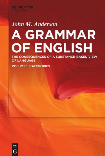 ﻿A Grammar of English: Volume 1 Categos