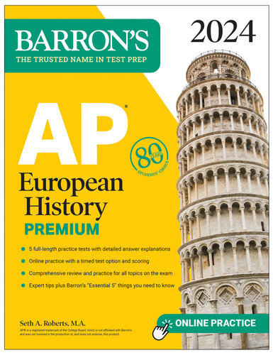 ﻿AP European History Premium، 2024: 5 آزمون تمرینی بررسی جامع تمرین آنلاین