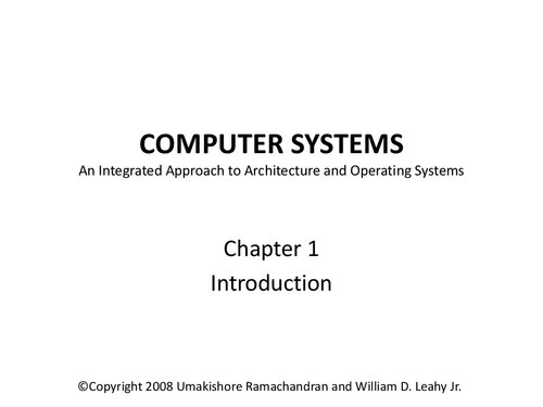 ﻿سیستم‌های کامپیوتری: رویکردی یکپارچه به معماری و سیستم‌های عامل: اسلایدهای سخنرانی
