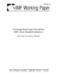 ﻿هزینه استقراض مستقل و ابتکارات استاندارد داده صندوق بین المللی پول
