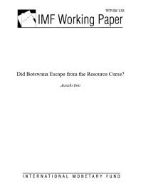 ﻿آیا بوتسوانا از نفرین منابع فرار کرد؟