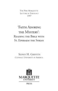 ﻿Faith Adoring the Mystery: خواندن کتاب مقدس با سنت افرام سوریه