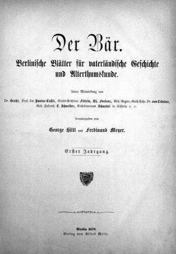 ﻿خرس. مقالات برلین برای تاریخ وطن پرستانه و باستان