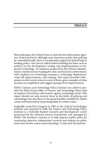 ﻿نیازها و چشم انداز فناوری مبارزه با جرم و جنایت: نقش فدرال در کمک به اجرای قانون ایالتی و محلی