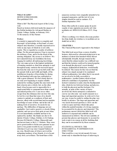 ﻿زندگی چیست؟: جنبه فیزیکی سلول زنده