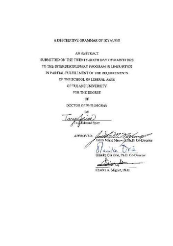 ﻿[پایان نامه] دستور زبان توصیفی ایکیوشی