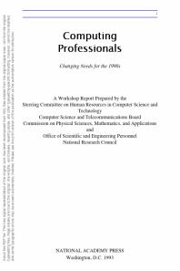 ﻿متخصصان محاسبات: نیازهای در حال تغییر برای دهه 1990