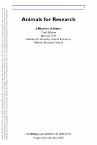 ﻿حیوانات برای تحقیق: فهرست منابع، ویرایش دهم و مکمل