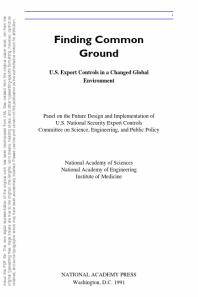 ﻿یافتن زمینه مشترک: کنترل های صادرات ایالات متحده در یک محیط جهانی تغییر یافته