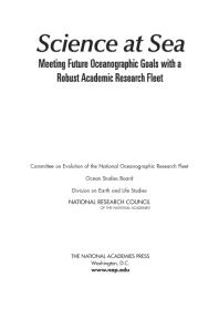 ﻿علم در دریا: دستیابی به اهداف اقیانوس شناسی آینده با ناوگان تحقیقاتی دانشگاهی قوی