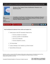 ﻿بررسی طرح تحقیق و پایش اسیدی شدن اقیانوس فدرال