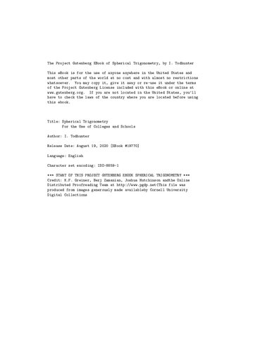 ﻿مثلثات کروی: برای استفاده در دانشکده ها و مدارس (با مثال های متعدد)