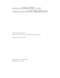 ﻿کاهش تلفات بلایا از طریق اطلاعات بهتر