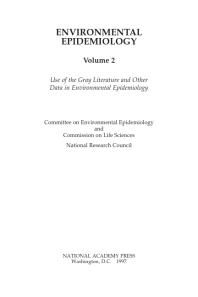﻿اپیدمیولوژی محیطی، جلد 2: استفاده از ادبیات خاکستری و سایر داده ها در اپیدمیولوژی محیطی
