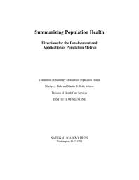 ﻿خلاصه کردن سلامت جمعیت: دستورالعمل هایی برای توسعه و کاربرد معیارهای جمعیت