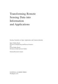 ﻿تبدیل داده های سنجش از دور به اطلاعات و برنامه های کاربردی